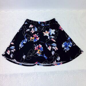 Renee C. Women's Floral Mini Skirt Double Lined with Stretch